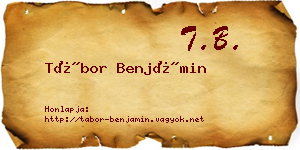 Tábor Benjámin névjegykártya