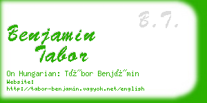 benjamin tabor business card